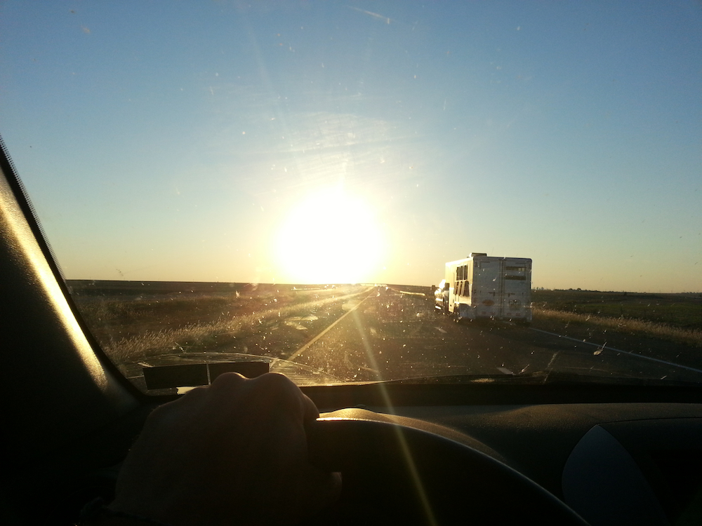 Driving Into the Kansas Sun