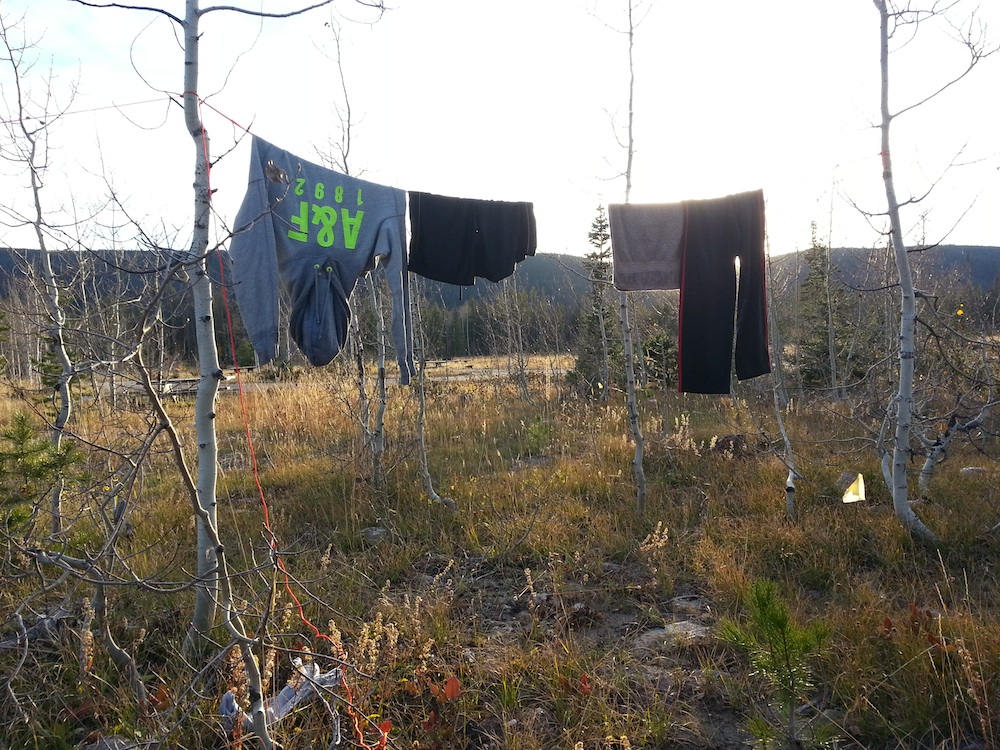 Laundry in the wilderness